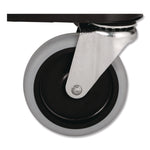 Xtra Equipment Cart, Plastic, 3 Shelves, 300 lb Capacity, 20.75" x 40.63" x 37.8", Black