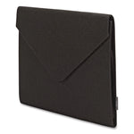 Soft Touch Cloth Expanding Files, 2" Expansion, 1 Section, Snap Closure, Letter Size, Black