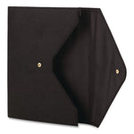 Soft Touch Cloth Expanding Files, 2" Expansion, 1 Section, Snap Closure, Letter Size, Black