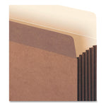 Redrope Drop-Front File Pockets with Fully Lined Gussets, 5.25" Expansion, Letter Size, Redrope, 10/Box