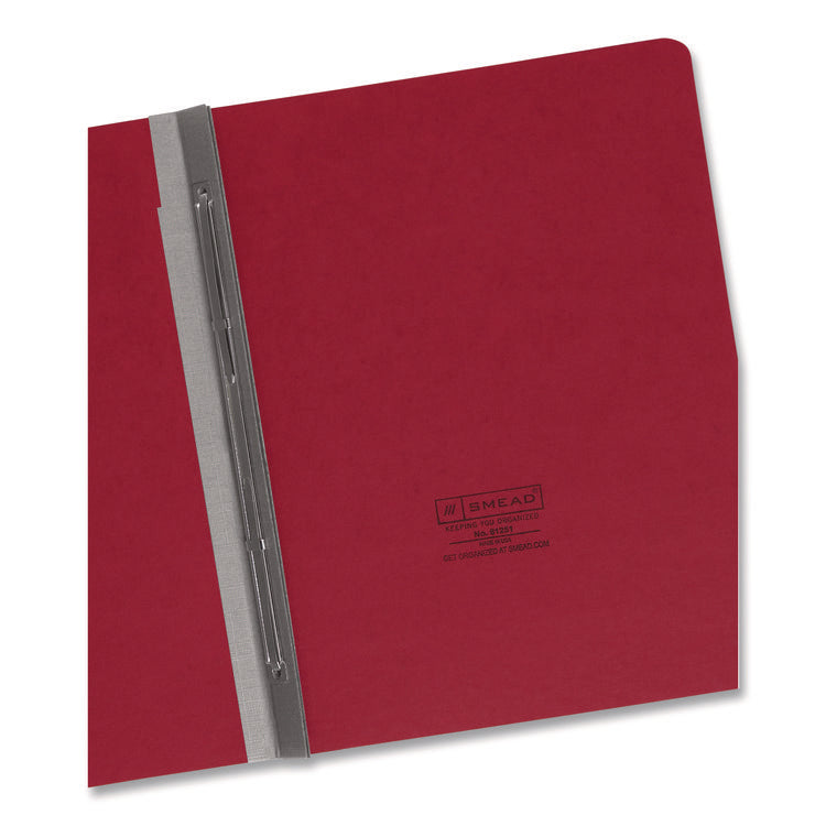 Prong Fastener Pressboard Report Cover, Side Opening, Two-Piece Prong Fastener, 3" Capacity, 8.5 x 11, Bright Red, 25/Box