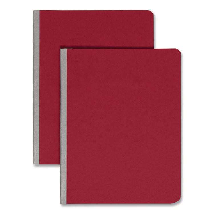 Prong Fastener Pressboard Report Cover, Side Opening, Two-Piece Prong Fastener, 3" Capacity, 8.5 x 11, Bright Red, 25/Box