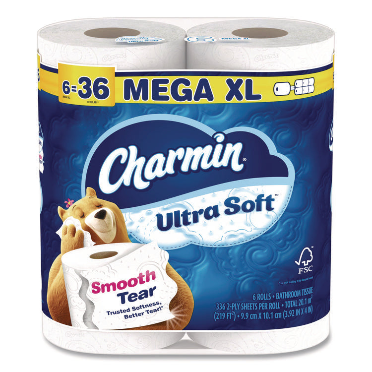 Ultra Soft Bathroom Tissue, Septic-Safe, 2-Ply, White, 336 Sheets/Roll, 18 Rolls/Carton