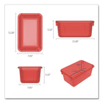 Cubby Bins, 12.2" x 7.8" x 5.1", Assorted Candy Colors, 5/Carton