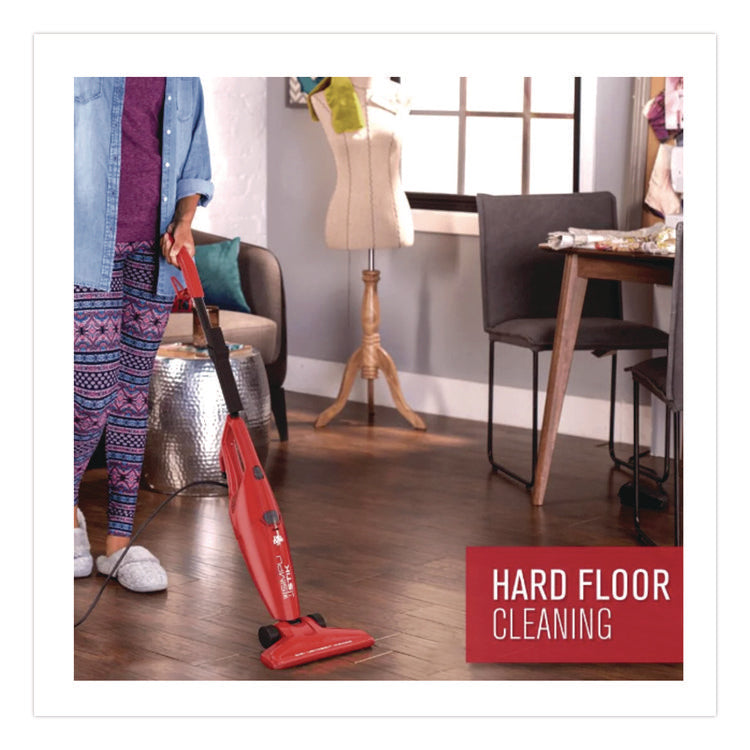 SimpliStick Bagless Stick Vacuum, 9" Cleaning Path, Red