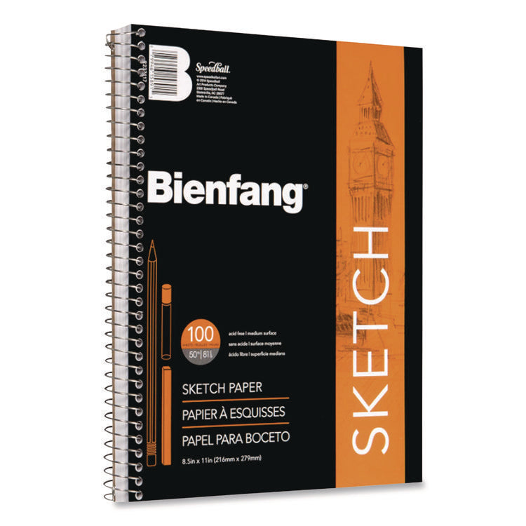 Take Me Along Sketch Book, 50 lb Tissue Paper Stock, Black/Silver Cover, (100) 11 x 8.5 Sheets