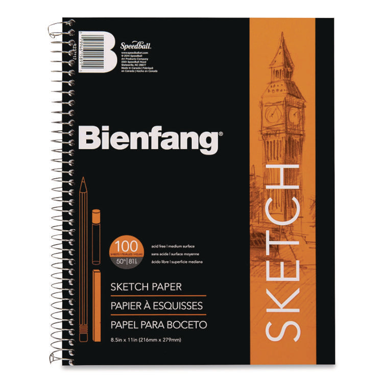 Take Me Along Sketch Book, 50 lb Tissue Paper Stock, Black/Silver Cover, (100) 11 x 8.5 Sheets