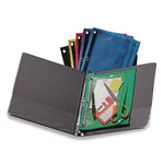 Mesh Binder Pockets, 3-Hole Punched, 10.5" x 7.5", Randomly Assorted Colors