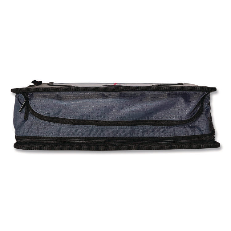 Mighty Zip Tab Binder, 3 Rings, 3" Capacity, 11 X 8.5, Red