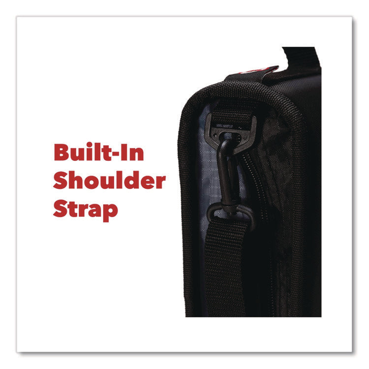 Mighty Zip Tab Binder, 3 Rings, 3" Capacity, 11 X 8.5, Red