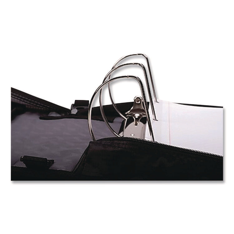 King Size Mighty Zip Tab Binder, 3 Rings, 4" Capacity, 11 X 8.5, Black
