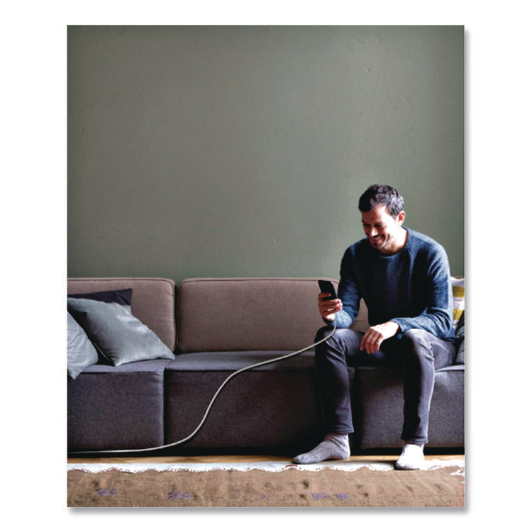 BOOST CHARGE Braided USB-C to USB-C Cable, 3.3 ft, White