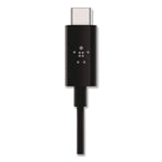 RockStar 3.5mm Audio Cable with USB-C Connector, 3 ft, Black