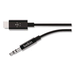 RockStar 3.5mm Audio Cable with USB-C Connector, 3 ft, Black