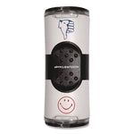 Dual Message Pre-Inked Round Stamp, Smiley Face/Thumbs-Up, 0.63" dia, Red/Blue