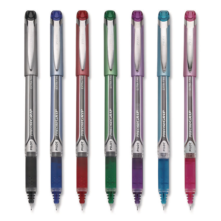 Precise Grip Rollerball Pen, Stick, Extra-Fine 0.5 mm, Assorted Ink and Barrel Colors, 7/Pack