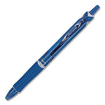 Acroball Colors Advanced Ink Hybrid Gel Pen, Retractable, Medium 1 mm, Blue Ink, Translucent Blue/Blue Barrel, Dozen