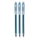 Neo-Gel Gel Pen, Stick, Fine 0.7 mm, Blue Ink, Translucent Blue Barrel, 48/Pack