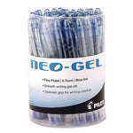 Neo-Gel Gel Pen, Stick, Fine 0.7 mm, Blue Ink, Translucent Blue Barrel, 48/Pack