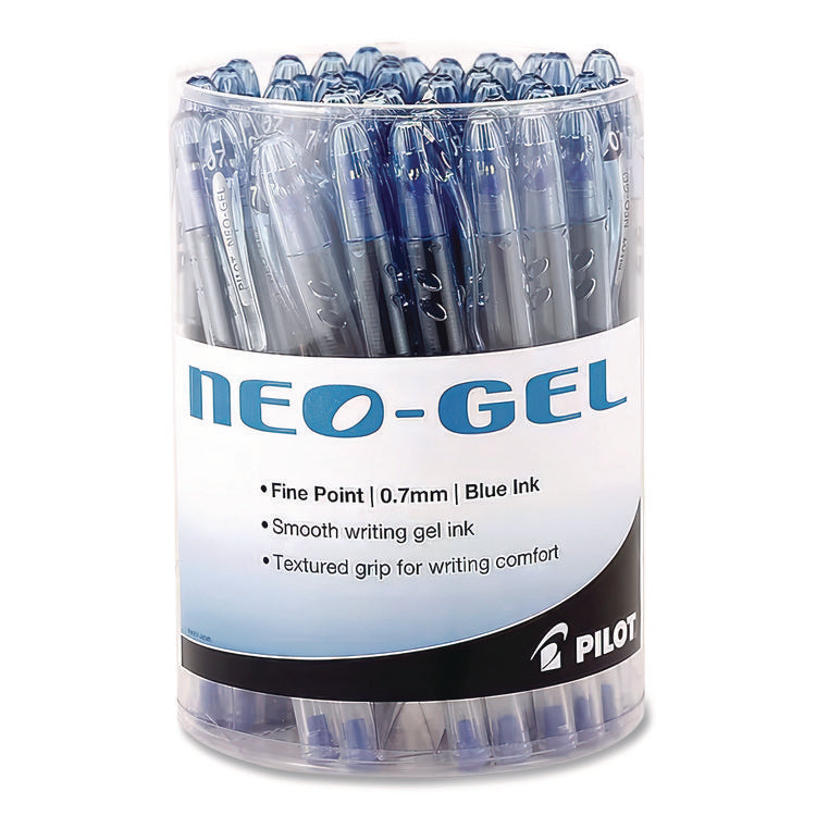 Neo-Gel Gel Pen, Stick, Fine 0.7 mm, Blue Ink, Translucent Blue Barrel, 48/Pack
