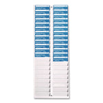 Time Card Rack, 40 Pockets, Plastic, Light Gray