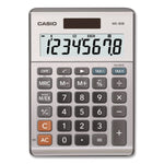 MS80B 8-Digit Battery and Solar Basic Calculator, LCD, Navy Blue