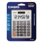 MS80B 8-Digit Battery and Solar Basic Calculator, LCD, Navy Blue