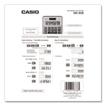 MS80B 8-Digit Battery and Solar Basic Calculator, LCD, Navy Blue