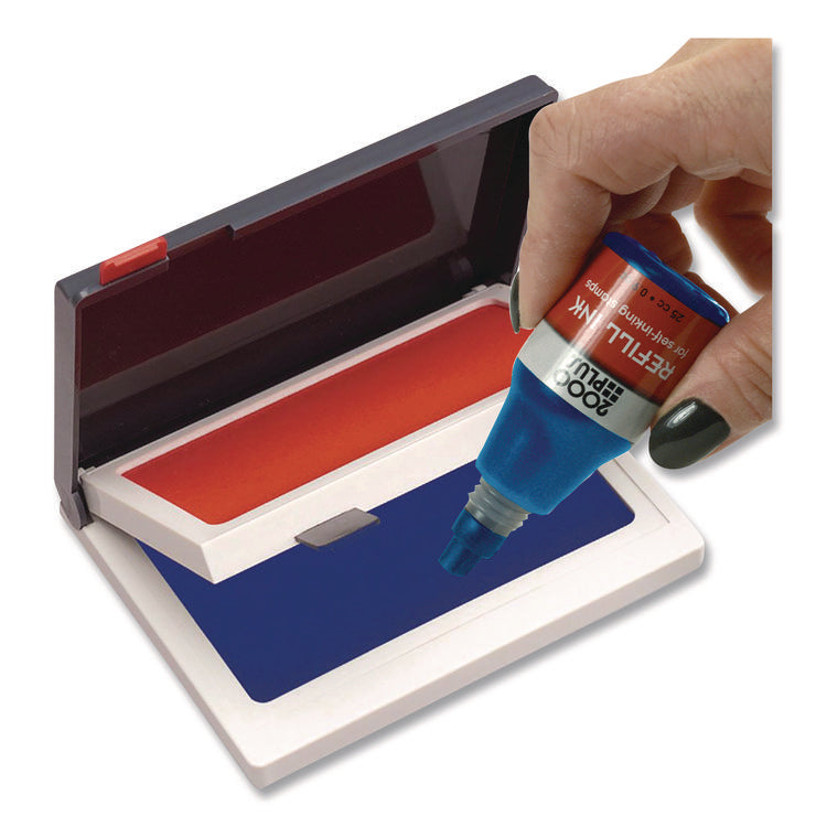 Two-Color Felt Stamp Pads, 4.25" x 3.75", Blue/Red