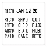 Classic Line Message Dater, Self-Inking, 12 Phrases, 5 Years, 1.75 X 0.25, Black