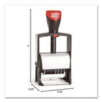 Classic Line Message Dater, Self-Inking, 12 Phrases, 5 Years, 1.75 X 0.25, Black