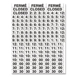 Open/closed Business Hours Sign Kit, 8 X 12, Red