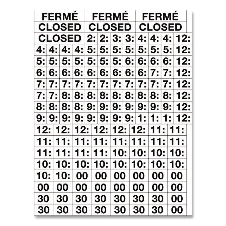 Open/closed Business Hours Sign Kit, 8 X 12, Red