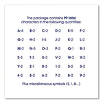 Peel-and-Stick Indoor/Outdoor Letters, Numbers and Symbols, 2" Tall, Black Characters, 133 Pieces