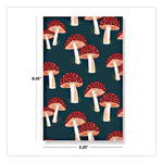 Classic Layflat Softcover Notebook, Mushroom Artwork, Medium/College Rule, Navy Blue/Multicolor Cover, (72) 8 x 5 Sheets