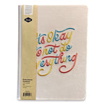 Vegan-Suede Layflat Hardbound Journal, It's OK to Not Do Everything, Medium/College Rule, White Cover, (144) 8 x 5.5 Sheets
