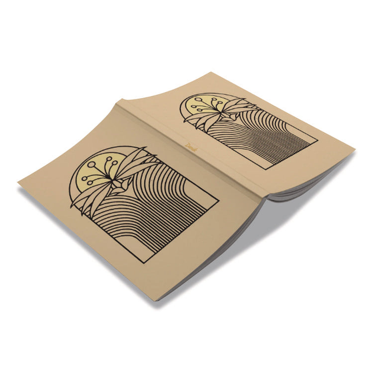 Kraft Layflat Softcover Notebook, Desert Bloom Artwork, Medium/College Rule, Desert Sand/Multicolor Cover, (72) 8 x 5 Sheets