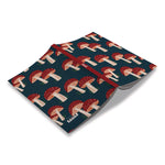 Classic Layflat Softcover Notebook, Mushroom Artwork, Medium/College Rule, Navy Blue/Multicolor Cover, (72) 8 x 5 Sheets