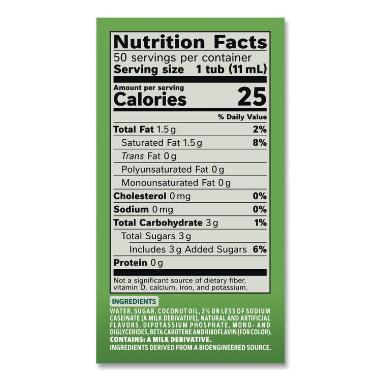 Liquid Coffee Creamer, Irish Cream, 0.38 oz Mini Cups, 50/Box, 4 Boxes/Carton