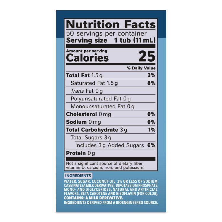 Liquid Coffee Creamer, French Vanilla, 0.38 oz Mini Cups, 50/Box, 4 Boxes/Carton