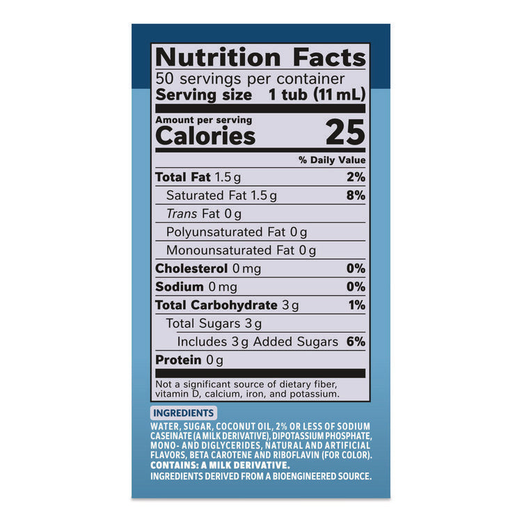 Liquid Coffee Creamer, French Vanilla, 0.38 Oz Mini Cups, 50/box