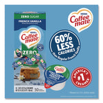 Liquid Coffee Creamer, Zero Sugar French Vanilla, 0.38 oz Mini Cups, 50/Box