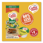 Liquid Coffee Creamer, Zero Sugar Hazelnut, 0.38 oz Mini Cups, 50/Box