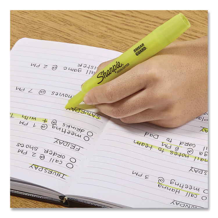 Tank Style Highlighters, Assorted Ink Colors, Chisel Tip, Assorted Barrel Colors, 5/Pack