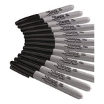 Fine Tip Permanent Marker, Fine Bullet Tip, Black, 24/pack