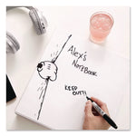 Fine Tip Permanent Marker, Fine Bullet Tip, Black, 24/pack