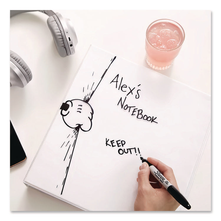 Fine Tip Permanent Marker, Fine Bullet Tip, Black, 24/pack