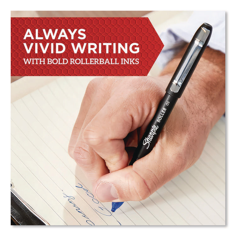 Professional Design Rollerball Pen, Stick, Fine 0.5 mm, Assorted Ink and Barrel Colors, 4/Pack