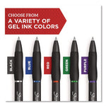 S-Gel High-Performance Gel Pen, Retractable, Extra-Fine 0.38 mm, Black Ink, Black Barrel, 4/Pack