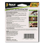 MAX Strength Nano-Grab Double-Sided Gel Tape, 0.94" x 5 ft, Clear